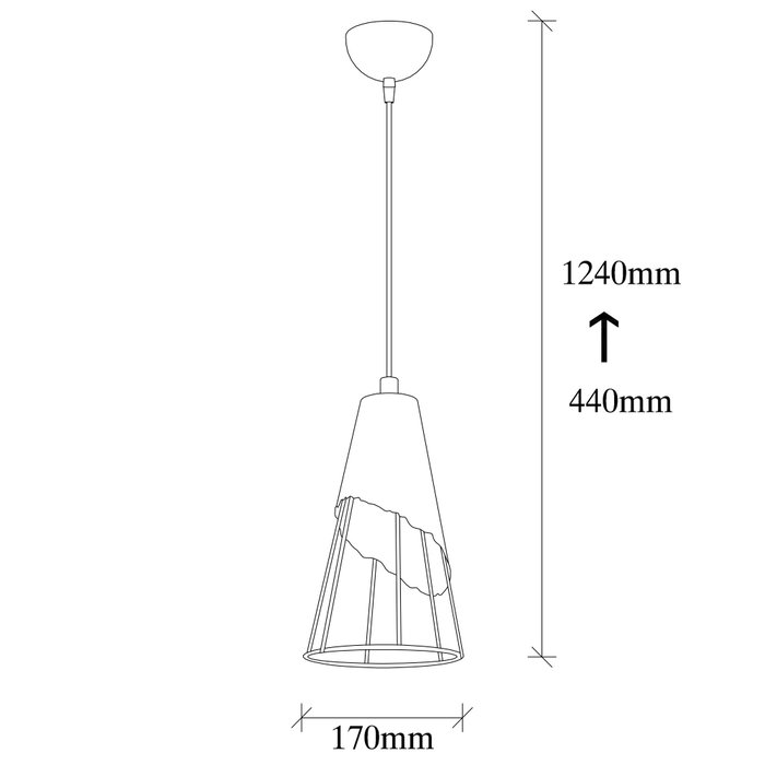 Opviq Lámpara de araña industrial ajustable Negro